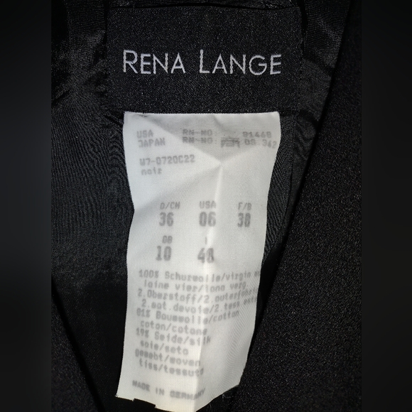 MINT Vtg Rena Lange Wool & Velvet Blazer Jacket - Picture 4 of 5